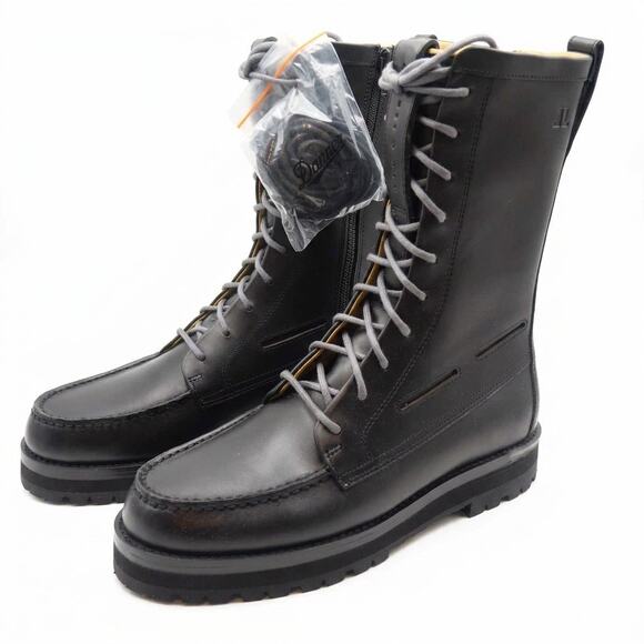 Sperry Other - Sperry X John Legend Men's 10 Black Tall Boots Moc Toe Lace Up Leather NEW